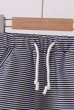 Premium Navy&white stripe drawstring shorts - ARIA KIDS