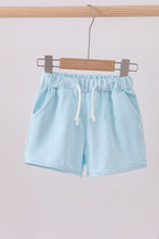 Premium Mint&white stripe drawstring shorts - ARIA KIDS
