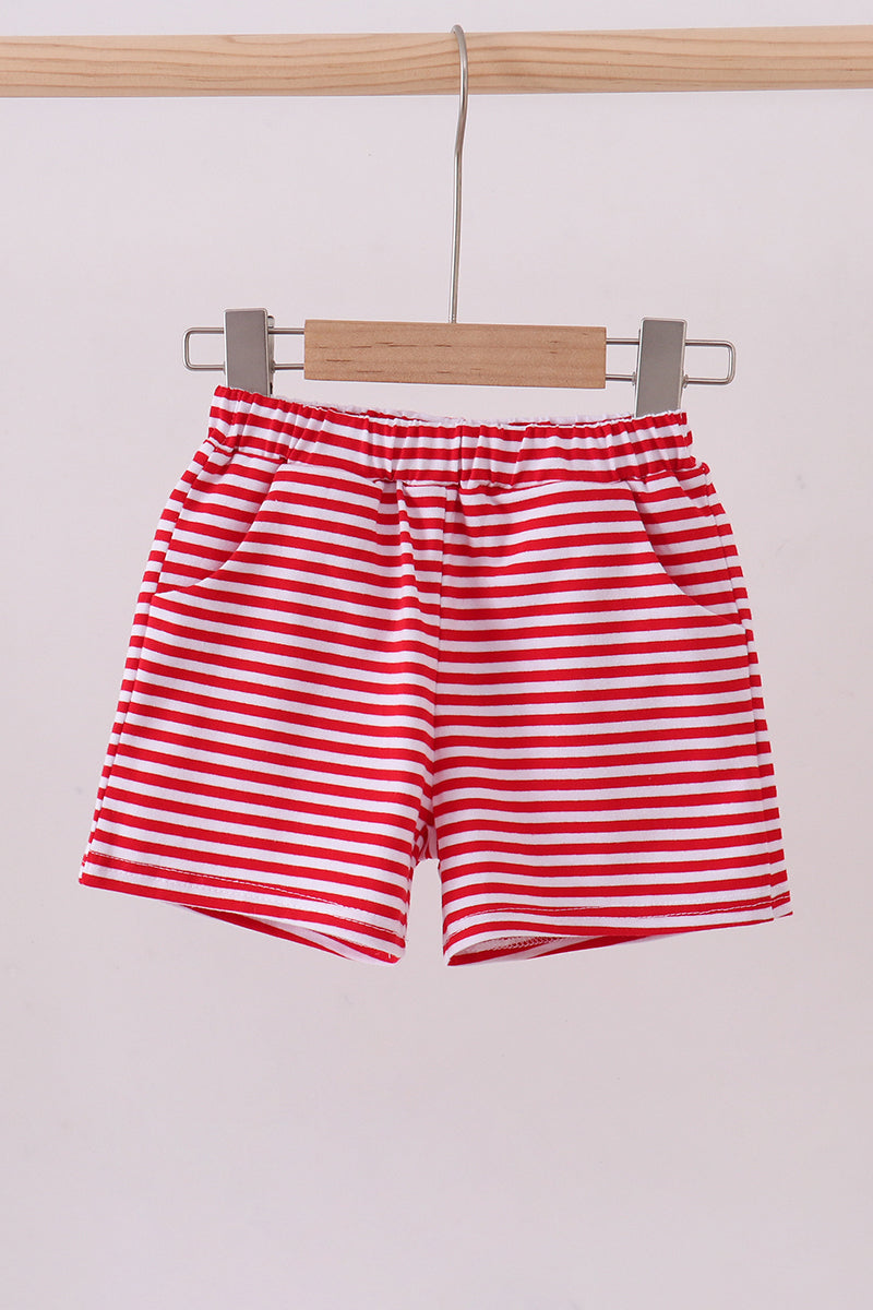 Premium Red&white stripe shorts - ARIA KIDS