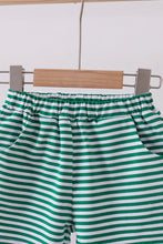 Premium Green&white stripe shorts - ARIA KIDS