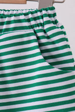 Premium Green&white stripe shorts - ARIA KIDS