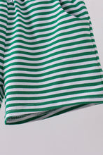 Premium Green&white stripe shorts - ARIA KIDS
