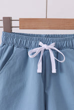 Dusty blue pocket performance shorts - ARIA KIDS