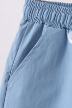 Dusty blue pocket performance shorts - ARIA KIDS