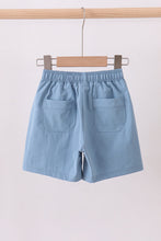 Dusty blue pocket performance shorts - ARIA KIDS