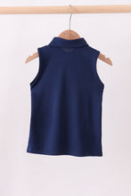 Blue everyday Collared Tank - ARIA KIDS