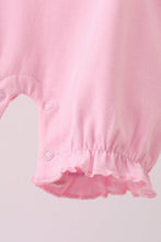 Pink ghost pumpkin embroidery romper