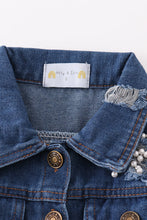 Medium blue pearl denim jacket - ARIA KIDS