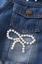Medium blue pearl denim jacket - ARIA KIDS
