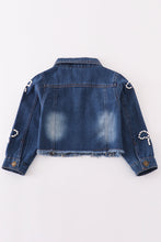 Medium blue pearl denim jacket - ARIA KIDS