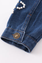 Medium blue pearl denim jacket - ARIA KIDS