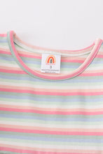 Premium Multicolored stripe ruffle dress