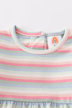 Premium Multicolored stripe ruffle girl romper - ARIA KIDS