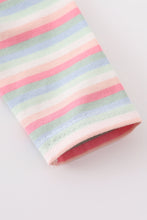 Premium Multicolored stripe ruffle girl romper - ARIA KIDS