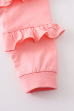 Premium Pink christmas tree cozy ruffle girl set