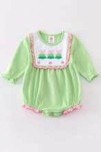 Premium Green christmas tree embroidery girl bubble - ARIA KIDS