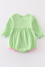 Premium Green christmas tree embroidery girl bubble - ARIA KIDS