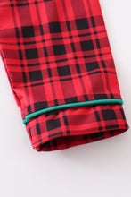 Premium Red plaid santa claus pajamas set - ARIA KIDS