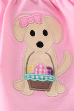 Premium Pink dog applique girl set - ARIA KIDS