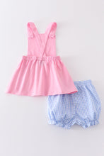 Premium Pink dog applique girl set - ARIA KIDS