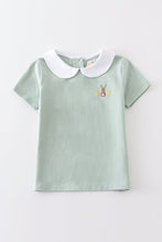 Premium Sage easter bunny embroidery boy top - ARIA KIDS