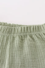 Premium Sage muslin ruffle shorts set - ARIA KIDS