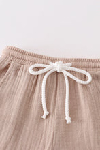 Premium Beige muslin boy shorts set - ARIA KIDS