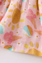 Premium Pink muslin organic ice cream smocked baby set - ARIA KIDS