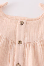 Premium Apricot muslin bow shorts set - ARIA KIDS