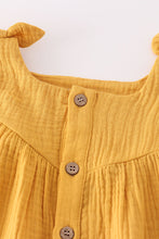 Premium Yellow muslin bow shorts set - ARIA KIDS