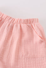 Premium Pink muslin bow shorts set - ARIA KIDS