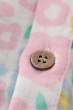 Premium Pink muslin leaves bow dress - ARIA KIDS