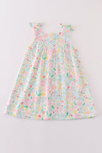 Premium Pink muslin leaves bow dress - ARIA KIDS