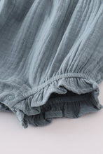 Premium Blue muslin ruffle bubble - ARIA KIDS