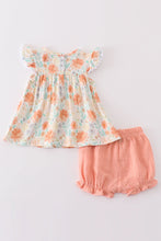 Premium Floral leaves muslin ruffle baby set - ARIA KIDS