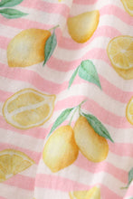 Premium Pink muslin stripe lemon bubble - ARIA KIDS