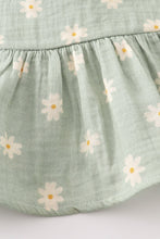 Premium Sage muslin daisy girl set - ARIA KIDS