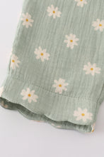 Premium Sage muslin daisy girl set - ARIA KIDS