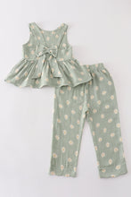 Premium Sage muslin daisy girl set - ARIA KIDS