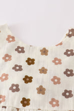 Premium Khaki muslin floral girl set - ARIA KIDS