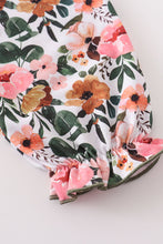 Premium Green floral print swiss dot dress - ARIA KIDS