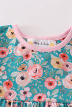 Premium Green floral print girl bubble - ARIA KIDS