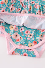 Premium Green floral print girl bubble - ARIA KIDS