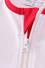 Premium White zip boy pajama romper - ARIA KIDS