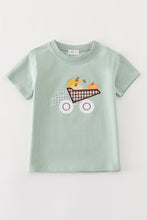 Sage truck pumpkin embroidery boy top - ARIA KIDS