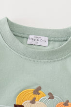 Sage truck pumpkin embroidery boy top - ARIA KIDS