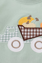 Sage truck pumpkin embroidery boy top - ARIA KIDS