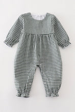 Premium Green gingham girl romper - ARIA KIDS