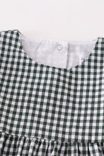 Premium Green gingham girl romper - ARIA KIDS