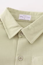 Premium Green boy button down shirt - ARIA KIDS